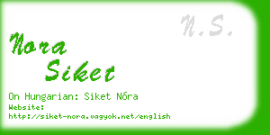 nora siket business card